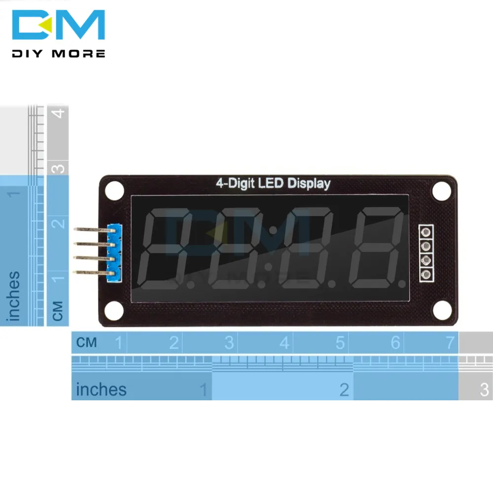 TM1637 4 Haneli Dijital LED 0.56 Ekran Tüpü Ondalık 7 Segment Saat Çift Nokta Modülü 0.56 inç Beyaz Ekran Arduino için Görüntü  0