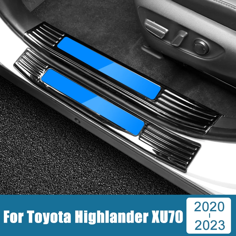 Toyota Highlander için XU70 Kluger 2020 2021 2022 2023 Hibrid Paslanmaz Araba kapı eşiği tıkama plakası Kapak Karşılama Pedalları Durumda Trim Görüntü  0