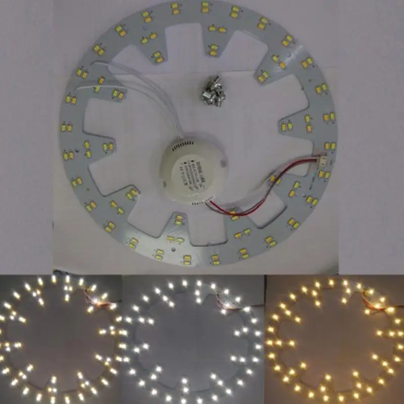 10.82 in 24 W 96 LEDs 5730 SMD üç ışık renk LED tavan ışık alüminyum PCB yuvarlak kurulu LED panel IşıklaRıev aydınlatma malzemeleri Görüntü  5