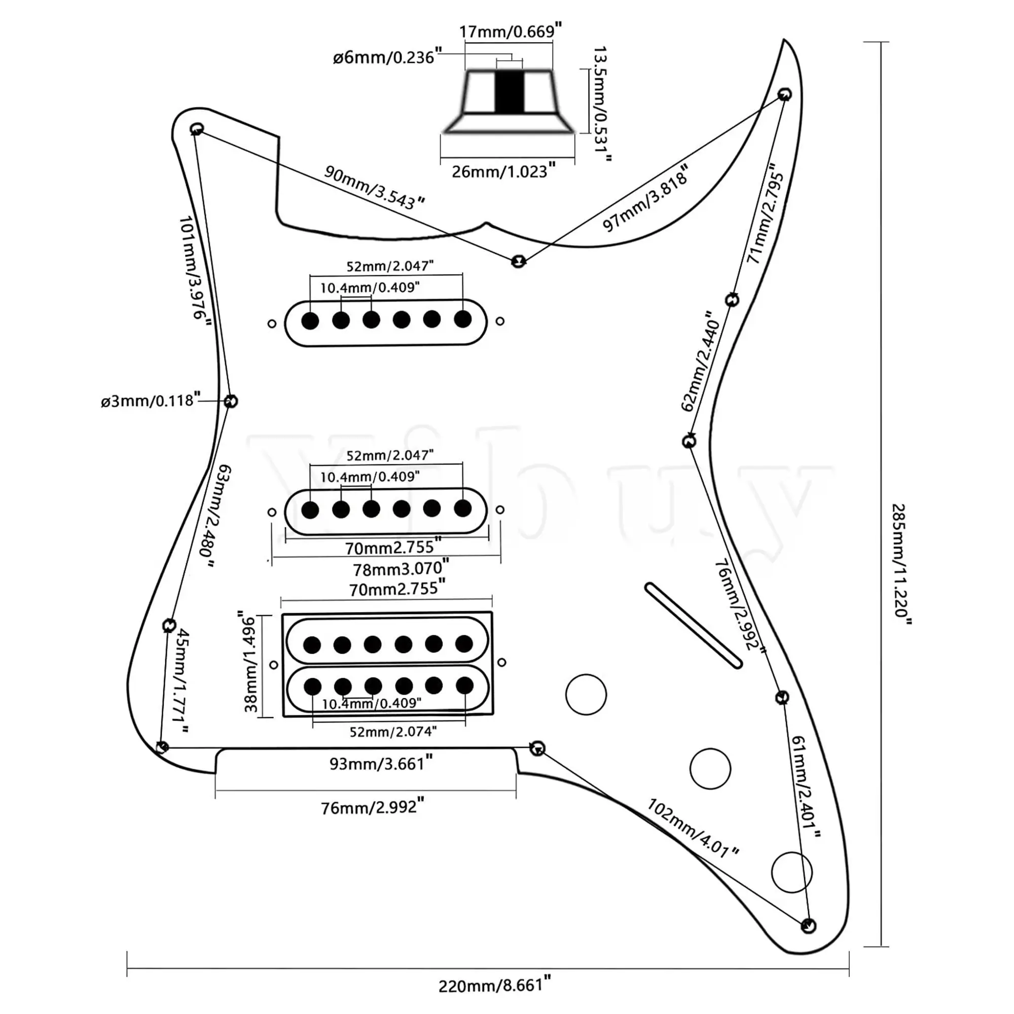 Beyaz İnci Pickguard Yedek SSH Elektro Gitar için Tüm Set Görüntü  0