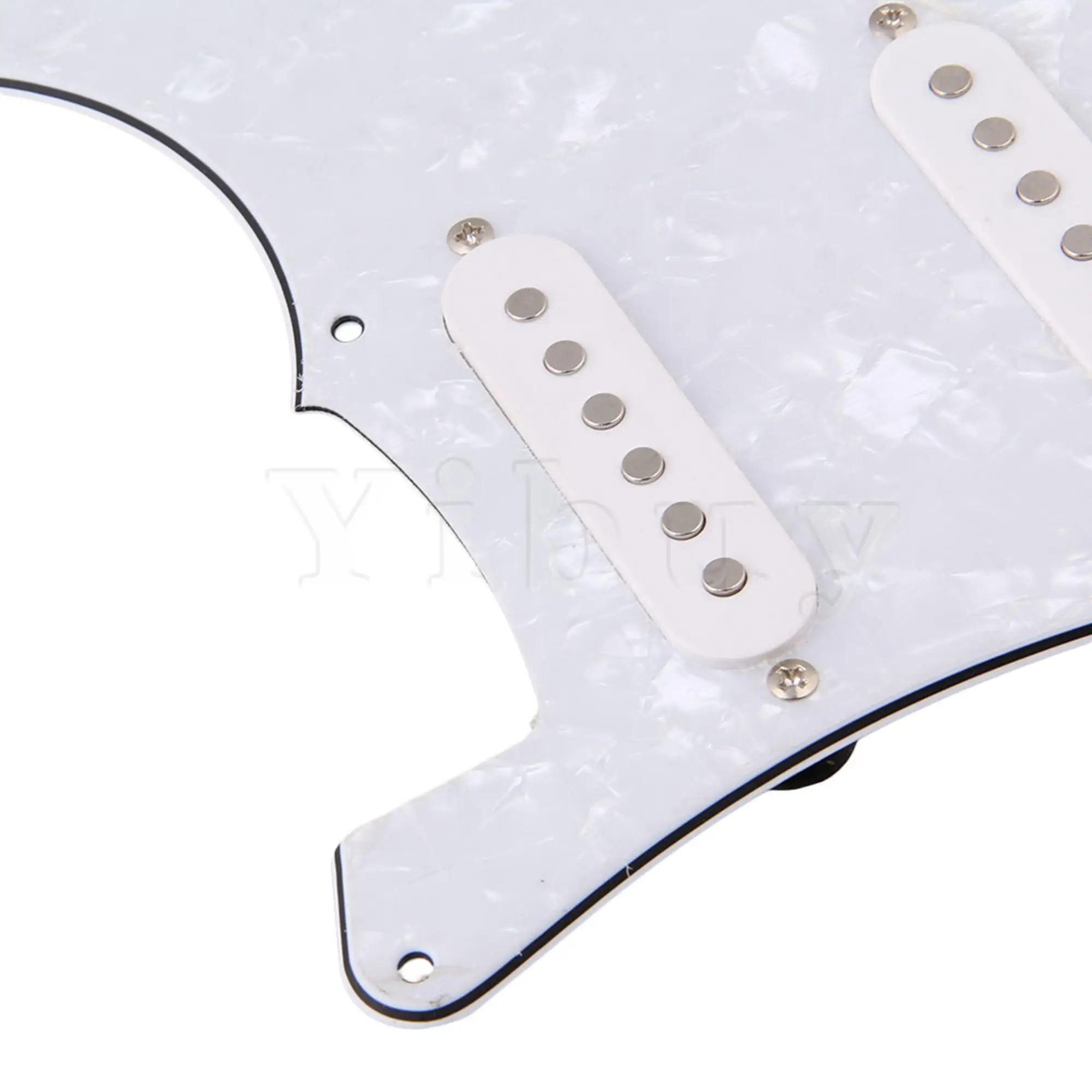 Beyaz İnci Pickguard Yedek SSH Elektro Gitar için Tüm Set Görüntü  2
