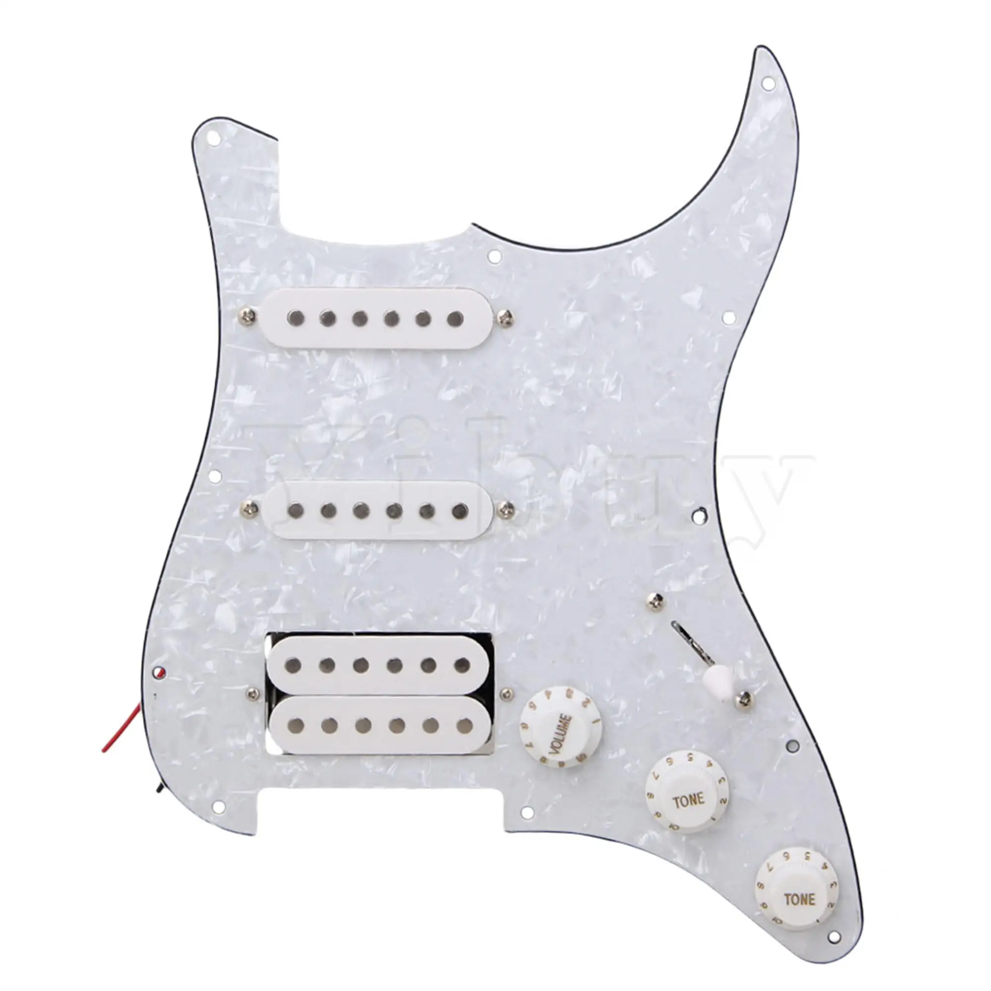Beyaz İnci Pickguard Yedek SSH Elektro Gitar için Tüm Set Görüntü  5