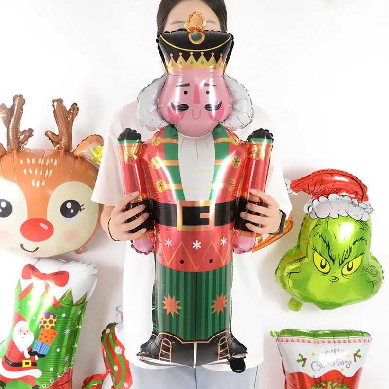 Noel Folyo Balonlar Noel Baba Balon Kardan Adam Globos Noel Geyik Penguen Balon Noel Süslemeleri Ev için Yeni Yıl Görüntü  1