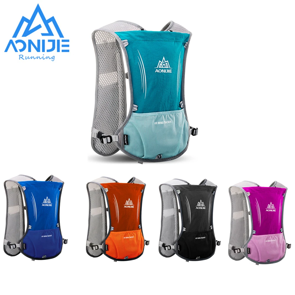 AONIJIE E913S 5L sıvı alımı sırt çantası sırt çantası Yelek Koşum Su Mesane Yürüyüş Kamp Koşu Maraton Yarışı Spor Turuncu Görüntü  2