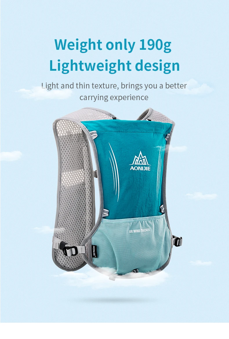 AONIJIE E913S 5L sıvı alımı sırt çantası sırt çantası Yelek Koşum Su Mesane Yürüyüş Kamp Koşu Maraton Yarışı Spor Turuncu Görüntü  5