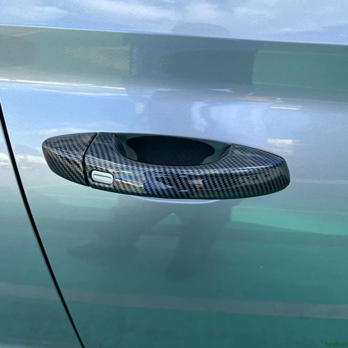 Yeni Karbon Fiber Krom Araba Yan Kapı kulp kılıfı Trim Sticker Skoda Octavia İçin A7 VW Golf 7-2019 Şekillendirici Aksesuarları Görüntü  2