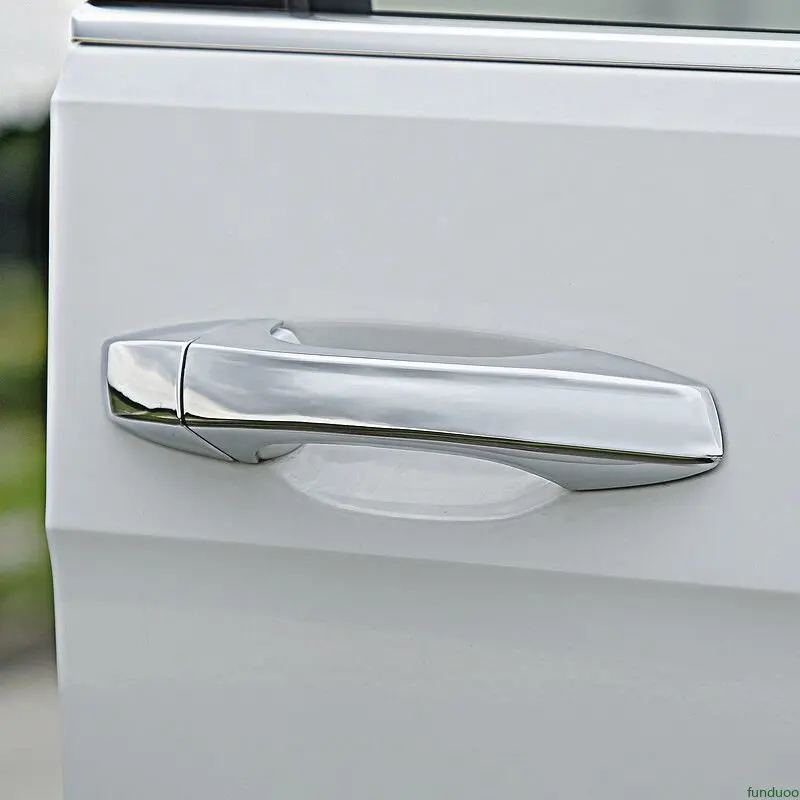 Yeni Karbon Fiber Krom Araba Yan Kapı kulp kılıfı Trim Sticker Skoda Octavia İçin A7 VW Golf 7-2019 Şekillendirici Aksesuarları Görüntü  5