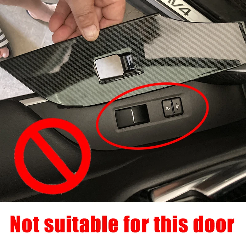 Toyota için RAV4 2019-2021 2022 2023 RAV 4 XA50 Hibrid Paslanmaz Çelik Araba pencere camı Kaldırma Anahtarı Paneli ayar kapağı Çıkartmalar Görüntü  1