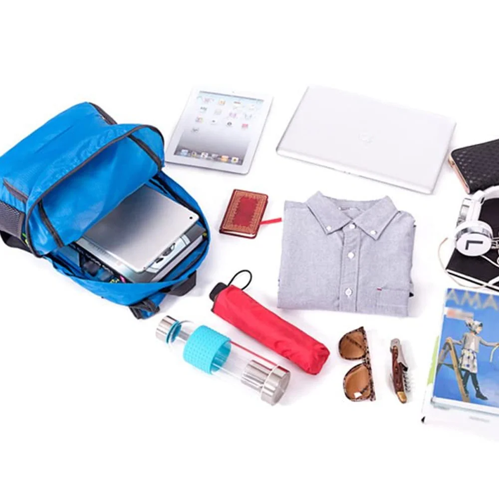 Sırt çantası Hafif Açık Unisex Su Geçirmez Taşınabilir Katlanabilir Açık Kamp Yürüyüş Seyahat Sırt Çantası Eğlence Spor Çantası Görüntü  2