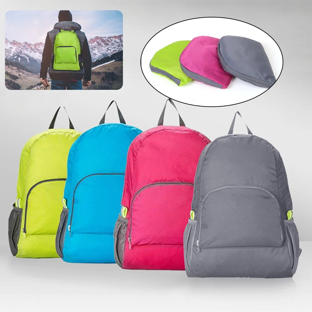Sırt çantası Hafif Açık Unisex Su Geçirmez Taşınabilir Katlanabilir Açık Kamp Yürüyüş Seyahat Sırt Çantası Eğlence Spor Çantası Görüntü  4