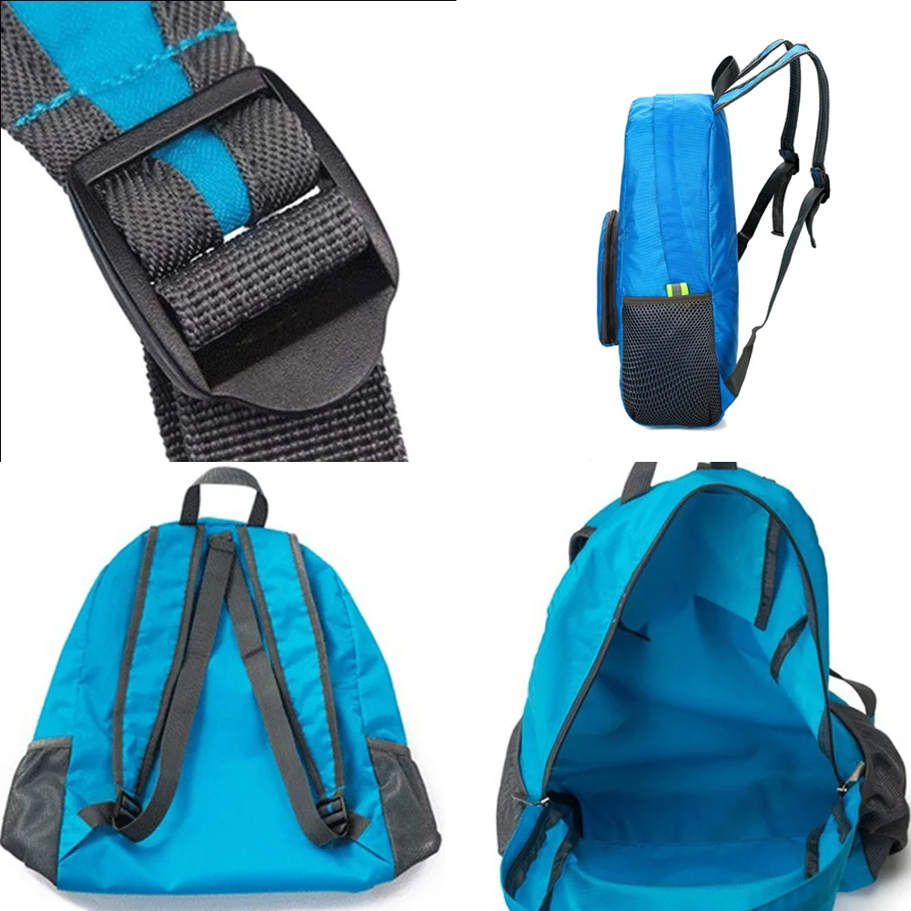 Sırt çantası Hafif Açık Unisex Su Geçirmez Taşınabilir Katlanabilir Açık Kamp Yürüyüş Seyahat Sırt Çantası Eğlence Spor Çantası Görüntü  5