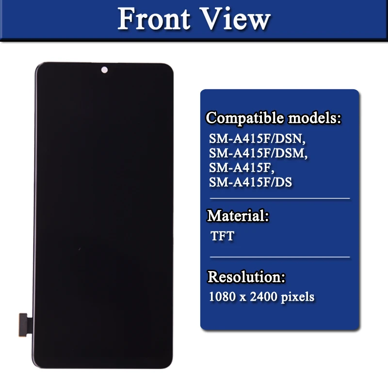 Samsung Galaxy A41 A415 LCD ekran Dokunmatik Ekran Digitizer Meclisi İçin Yedek parça SM-A415F SM-A415F / DS LCD Tamir Görüntü  1