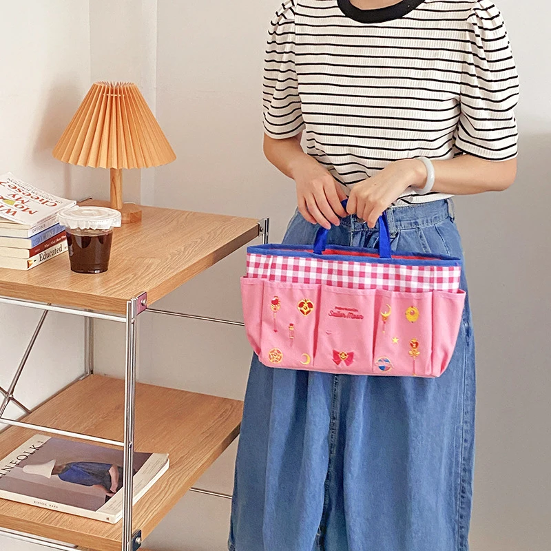 Anime sailor moon nakış işlemeli makyaj makyaj kozmetik çanta çanta Kılıfı Görüntü  4