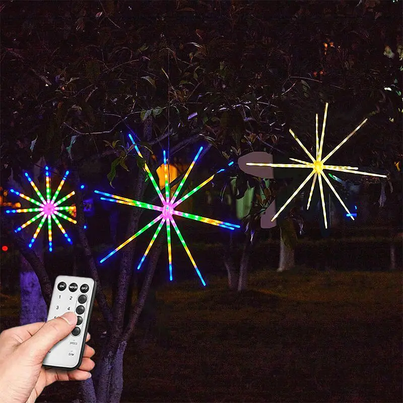 LED Güneş havai fişek ışıkları Su Geçirmez Açık Meteor At Lambası Bahçe Sokak Garland Yeni Yıl Noel Düğün Dekorasyon Görüntü  5