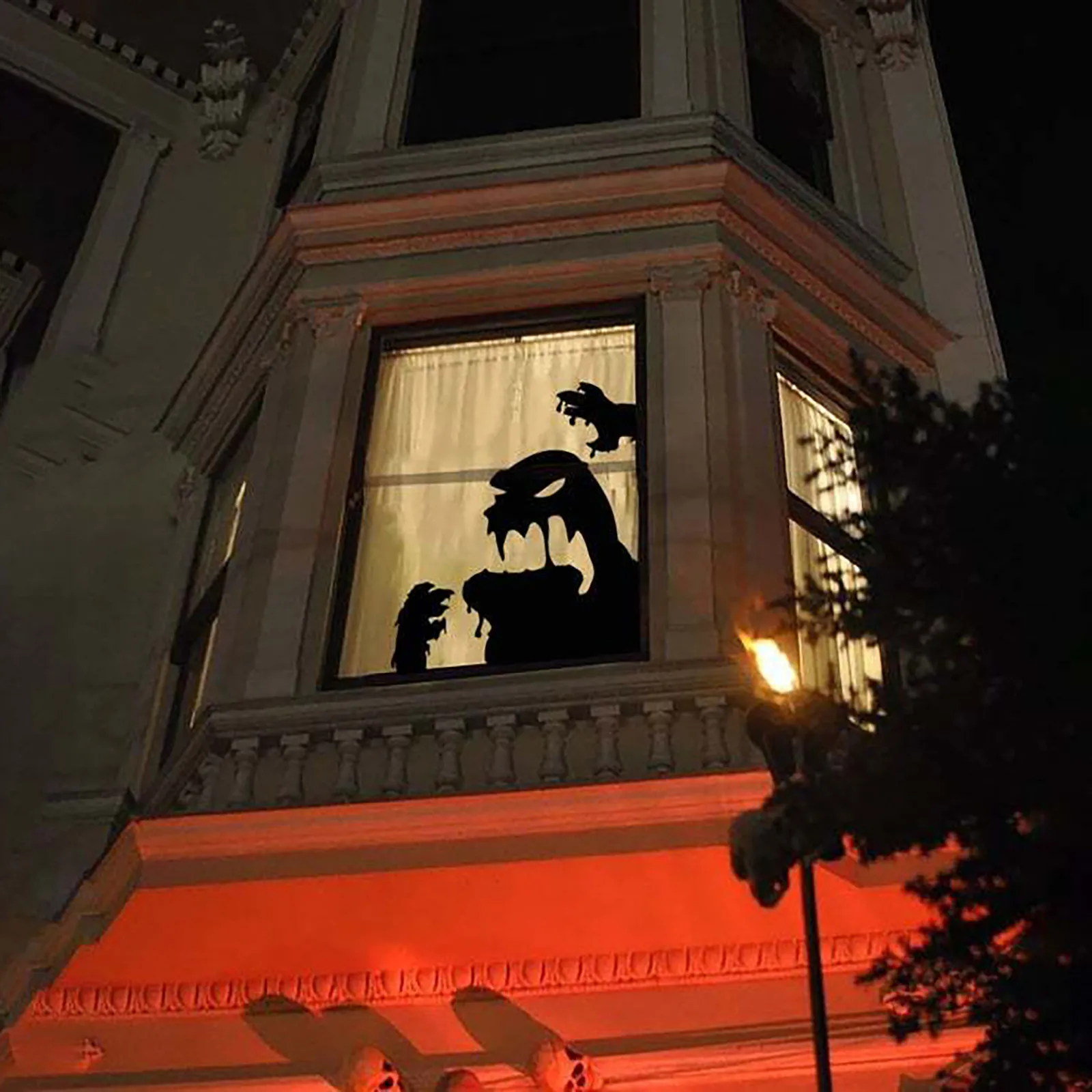 Korku Parti Malzemeleri Cadılar Bayramı pencere dekorasyonu Cadılar Bayramı Kapı Duvar dekorasyon çıkartması Korkunç Cadı Cadılar Bayramı Ev Dekor Görüntü  0