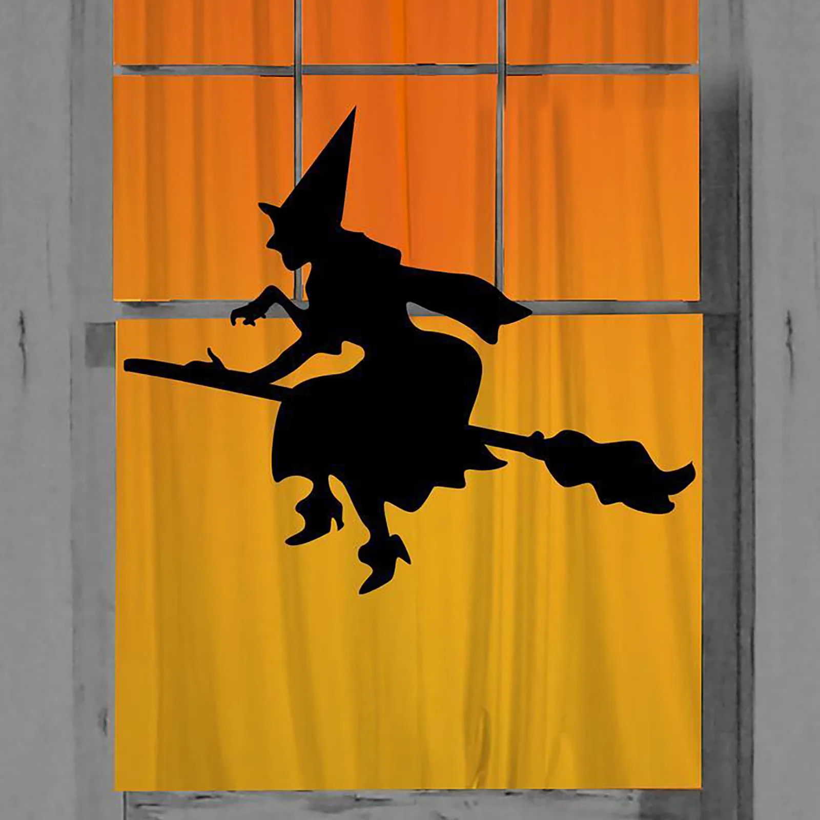 Korku Parti Malzemeleri Cadılar Bayramı pencere dekorasyonu Cadılar Bayramı Kapı Duvar dekorasyon çıkartması Korkunç Cadı Cadılar Bayramı Ev Dekor Görüntü  3