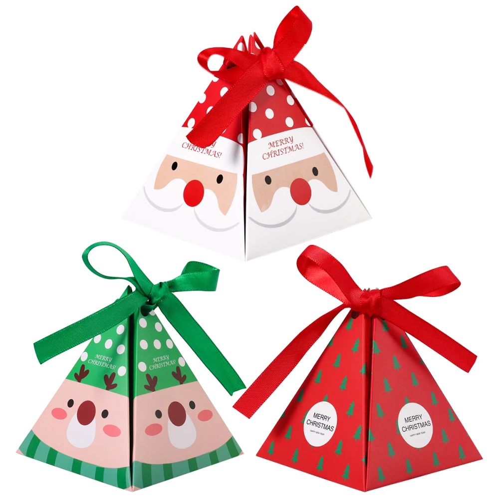 50 adet Noel Kağıt Kutuları Parti Iyilik Hediye Davranır Şeker Çikolata Güzellikler Kutuları Parti Malzemeleri Görüntü  1