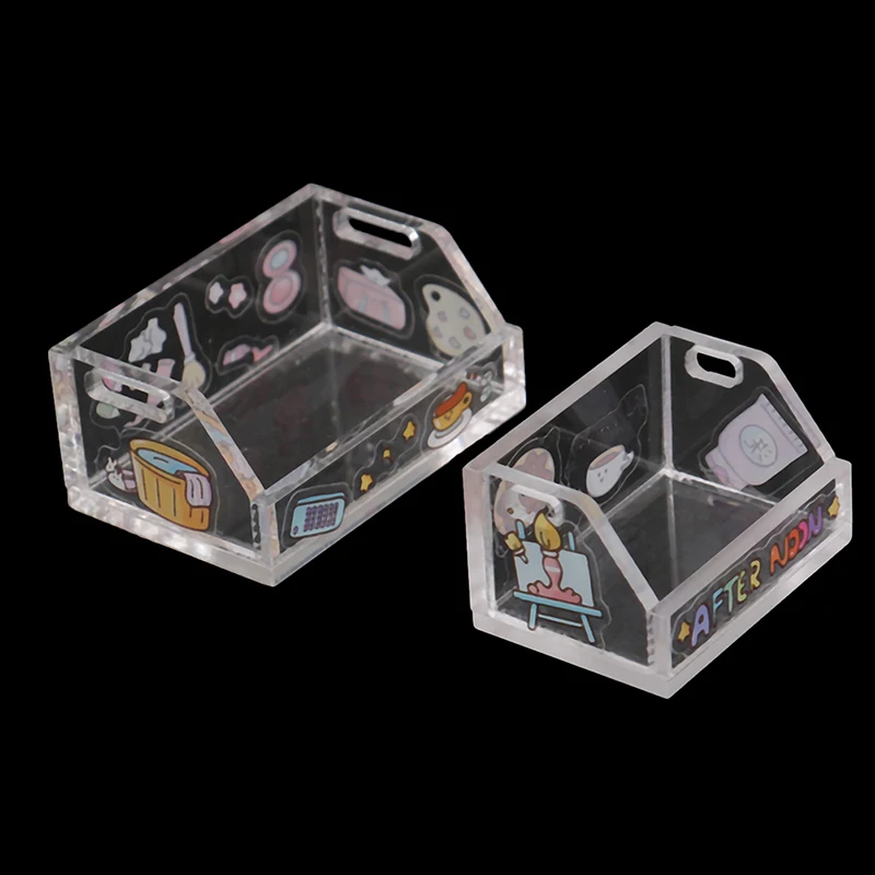 1: 12 Evcilik Simülasyon Minyatür Masaüstü saklama kutusu Modeli Mobilya Aksesuarları Bebek Evi Dekor Çocuk Oyun Oyuncaklar Hediyeler Görüntü  2