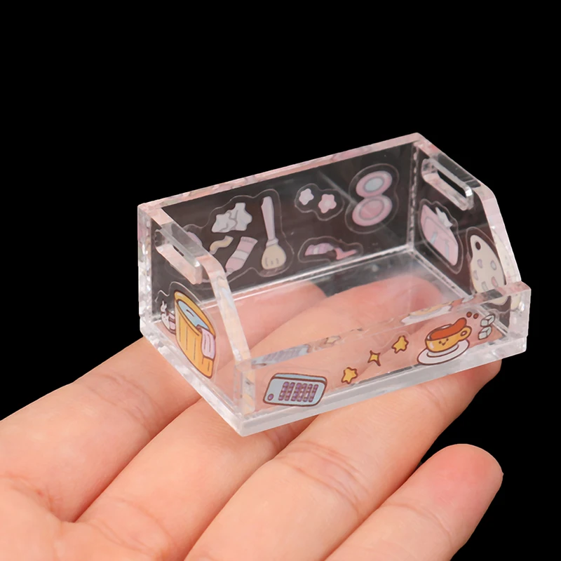 1: 12 Evcilik Simülasyon Minyatür Masaüstü saklama kutusu Modeli Mobilya Aksesuarları Bebek Evi Dekor Çocuk Oyun Oyuncaklar Hediyeler Görüntü  5