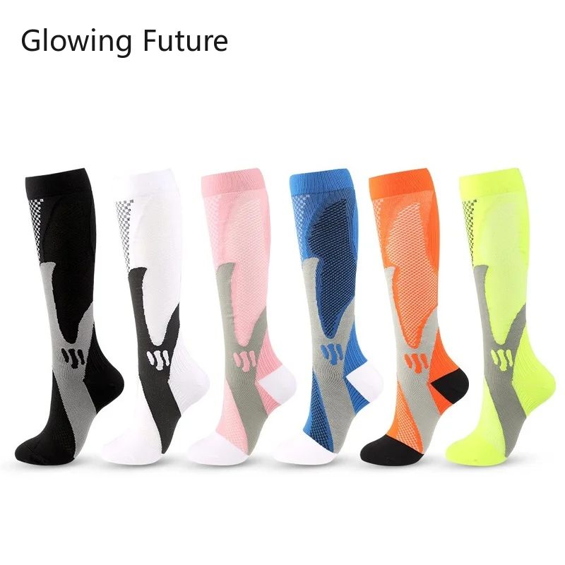 Varis çorabı Unisex Koşu Bisiklet Açık Spor Sokken Erkekler Kadınlar Nefes Ter futbolcu çorapları Buzağı Çorap Uzun Sox Görüntü  0