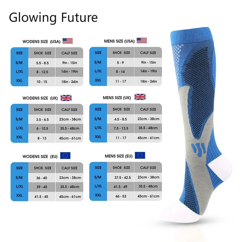 Varis çorabı Unisex Koşu Bisiklet Açık Spor Sokken Erkekler Kadınlar Nefes Ter futbolcu çorapları Buzağı Çorap Uzun Sox Görüntü  1