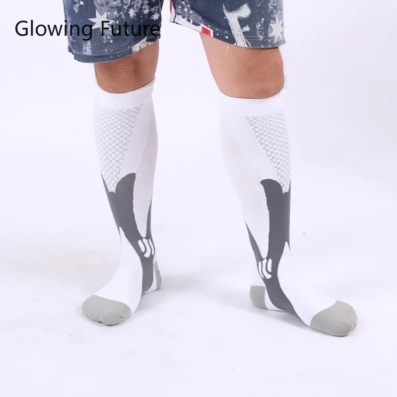 Varis çorabı Unisex Koşu Bisiklet Açık Spor Sokken Erkekler Kadınlar Nefes Ter futbolcu çorapları Buzağı Çorap Uzun Sox Görüntü  3