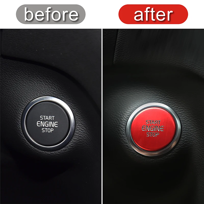Araba Styling Bir Anahtar Başlangıç Motoru Ateşleme düğme kapağı Sticker Volvo XC40 2019-2021 Alüminyum Alaşımlı İç Aksesuarları Görüntü  0