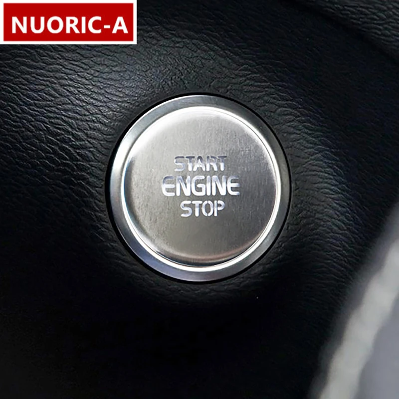 Araba Styling Bir Anahtar Başlangıç Motoru Ateşleme düğme kapağı Sticker Volvo XC40 2019-2021 Alüminyum Alaşımlı İç Aksesuarları Görüntü  5