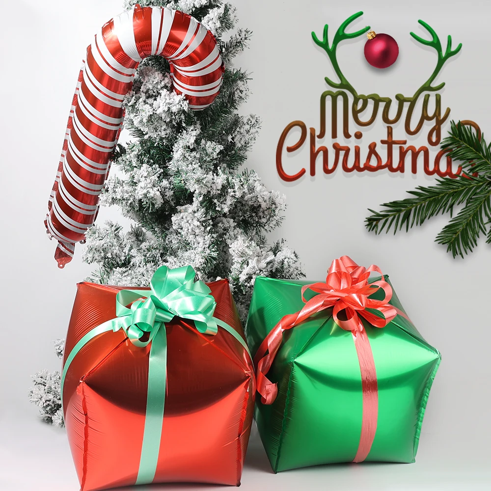 Karikatür Noel Balon Yeniden Kullanılabilir Alüminyum Folyo Balon Noel Baba Kardan Adam Elk Ağacı DIY Noel Yeni Yıl Ev Dekorasyonu Navidad 2022 Görüntü  5