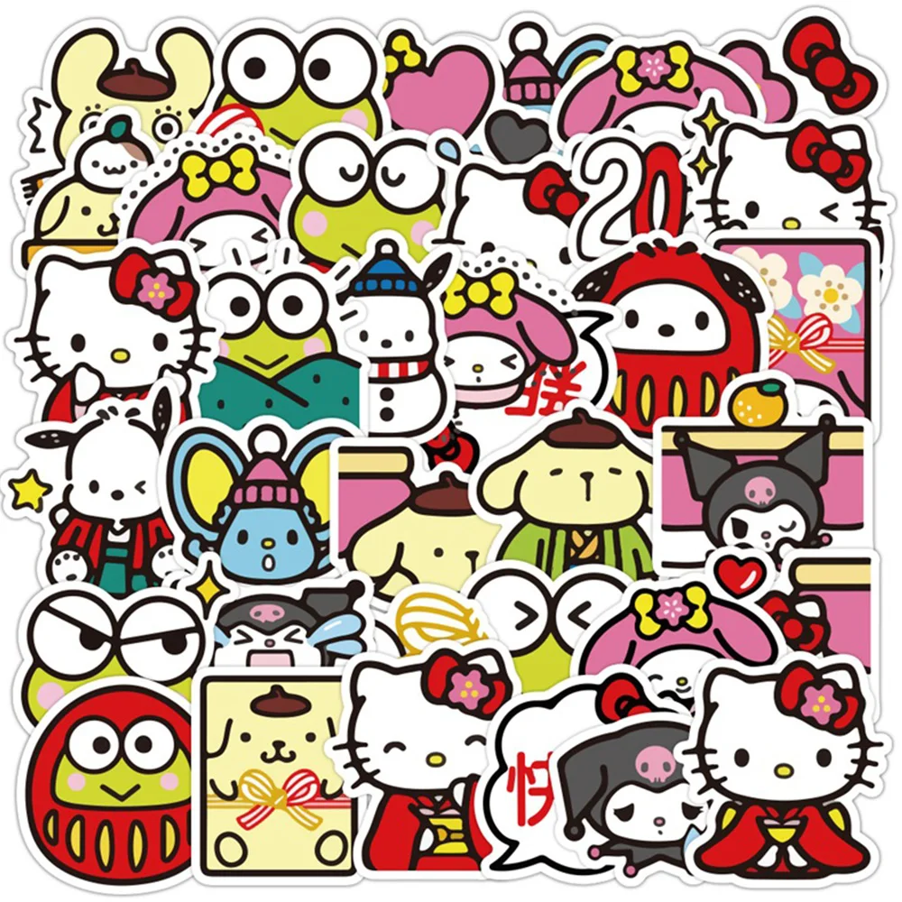 10/20/40 adet Kuromi Hello Kitty Çıkartmalar Kawaii Kız Su Geçirmez Karikatür Çıkartmaları DIY Bavul Telefon Dizüstü Anime Çıkartmalar Çocuklar için Görüntü  0