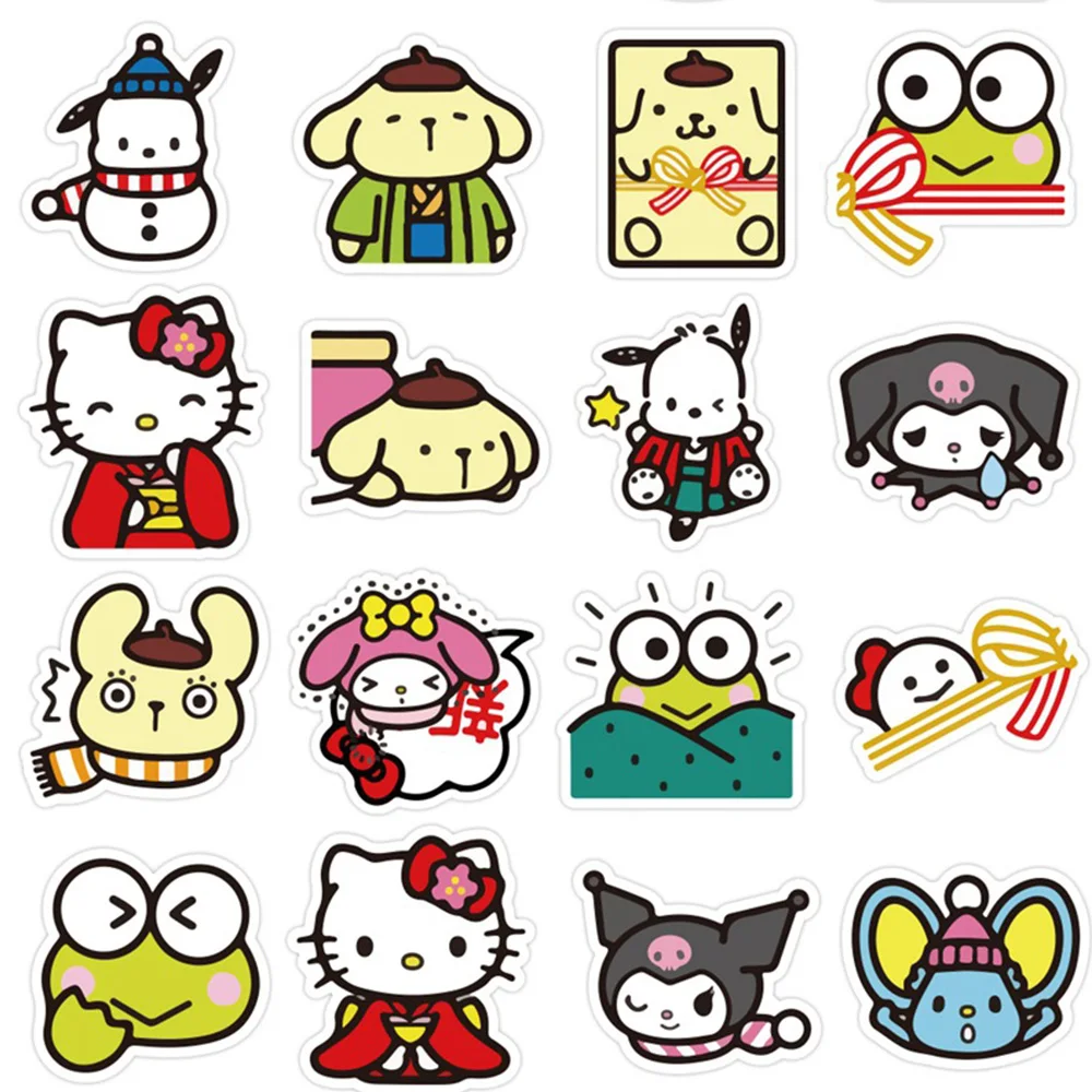 10/20/40 adet Kuromi Hello Kitty Çıkartmalar Kawaii Kız Su Geçirmez Karikatür Çıkartmaları DIY Bavul Telefon Dizüstü Anime Çıkartmalar Çocuklar için Görüntü  2
