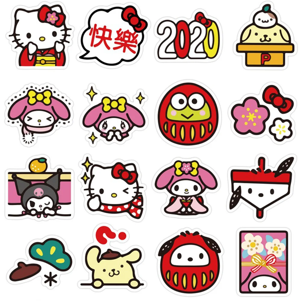 10/20/40 adet Kuromi Hello Kitty Çıkartmalar Kawaii Kız Su Geçirmez Karikatür Çıkartmaları DIY Bavul Telefon Dizüstü Anime Çıkartmalar Çocuklar için Görüntü  4