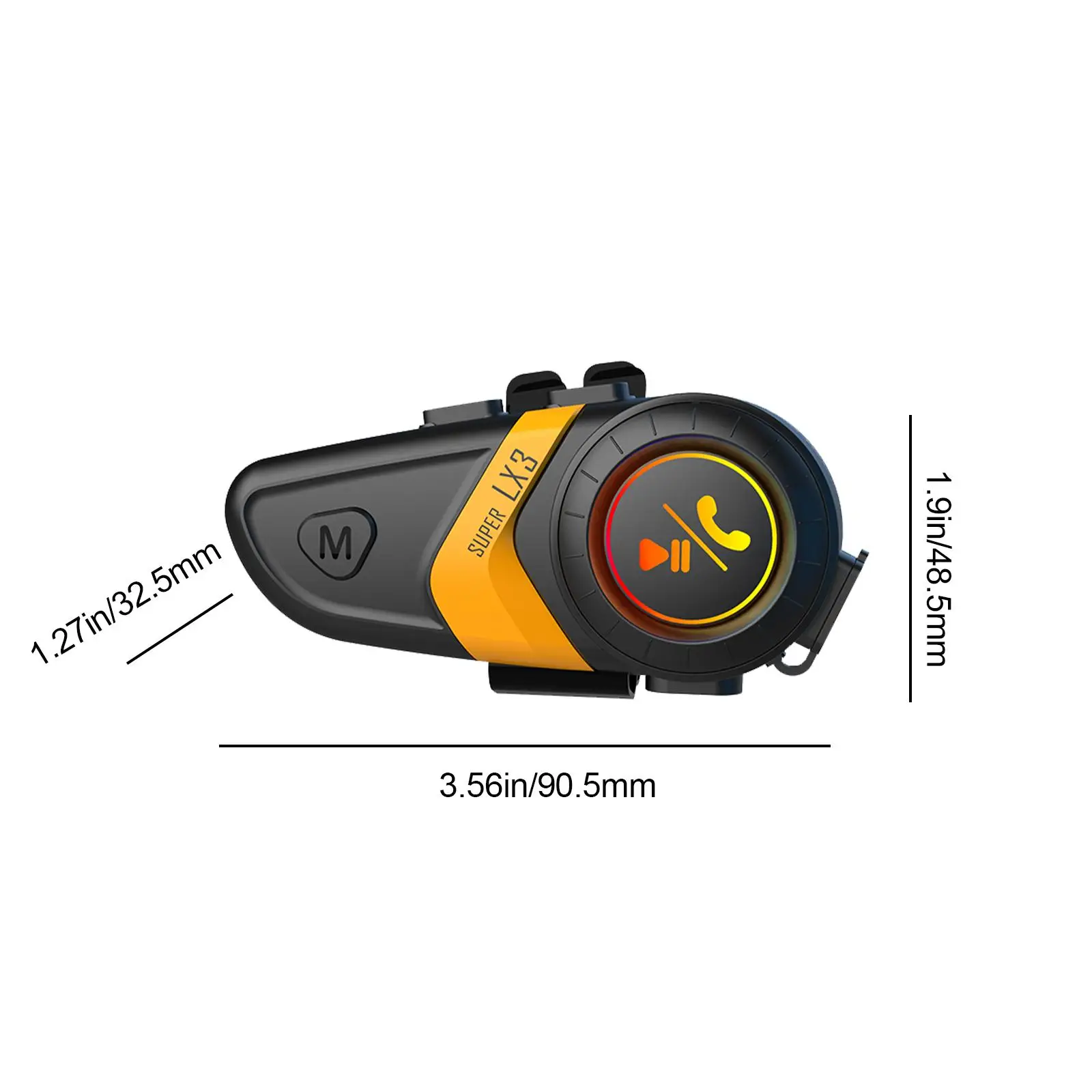 1 adet LX3 motosiklet kask Bluetooth kulaklık Handsfree kablosuz kulaklık kask su geçirmez kulaklık müzik çalar ile ışık Görüntü  5