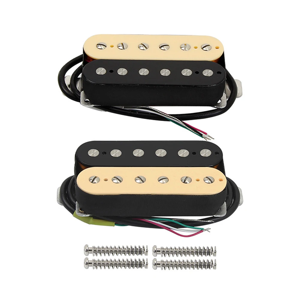Seramik Gitar Pickup Humbucker Çift Bobin Boyun Köprüsü Vidalı Yaylar ST SQ Gitar Elektro Gitar Yedek Parçaları Görüntü  4