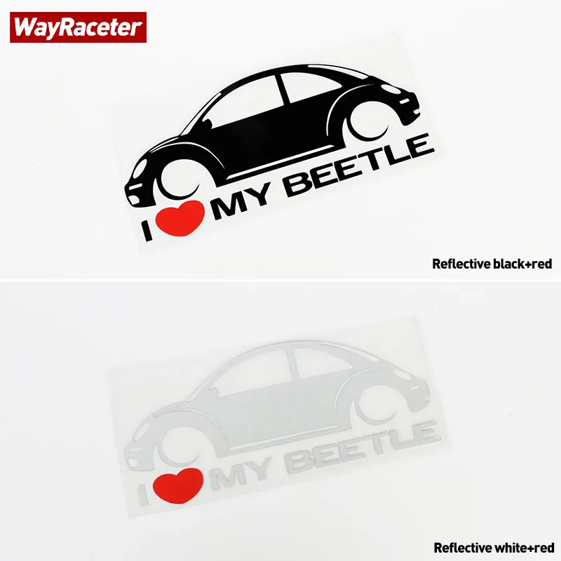 Yansıtıcı Araba Pencere Sticker Yaratıcı Komik gövde koruyucu Gövde Grafik Vinil Çıkartması VW Volkswagen Beetle Aksesuarları Görüntü  1