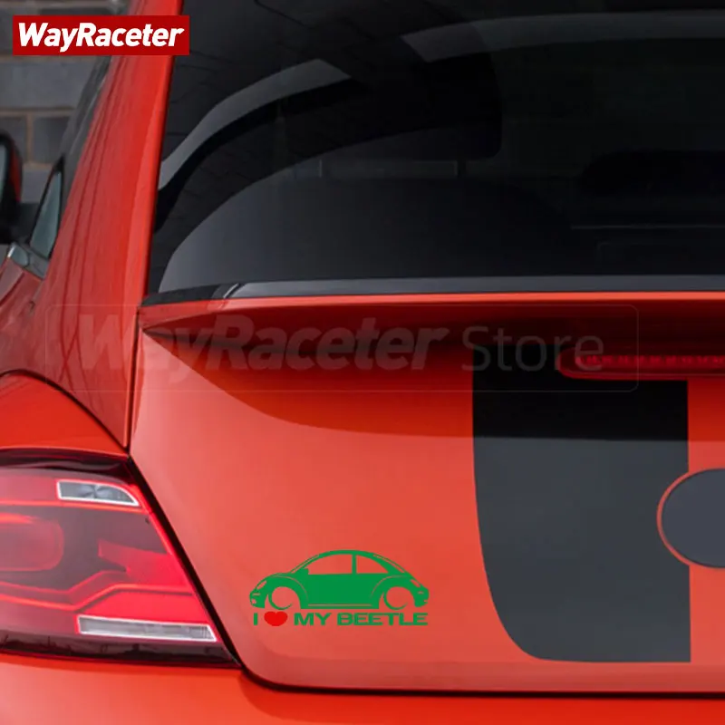 Yansıtıcı Araba Pencere Sticker Yaratıcı Komik gövde koruyucu Gövde Grafik Vinil Çıkartması VW Volkswagen Beetle Aksesuarları Görüntü  2