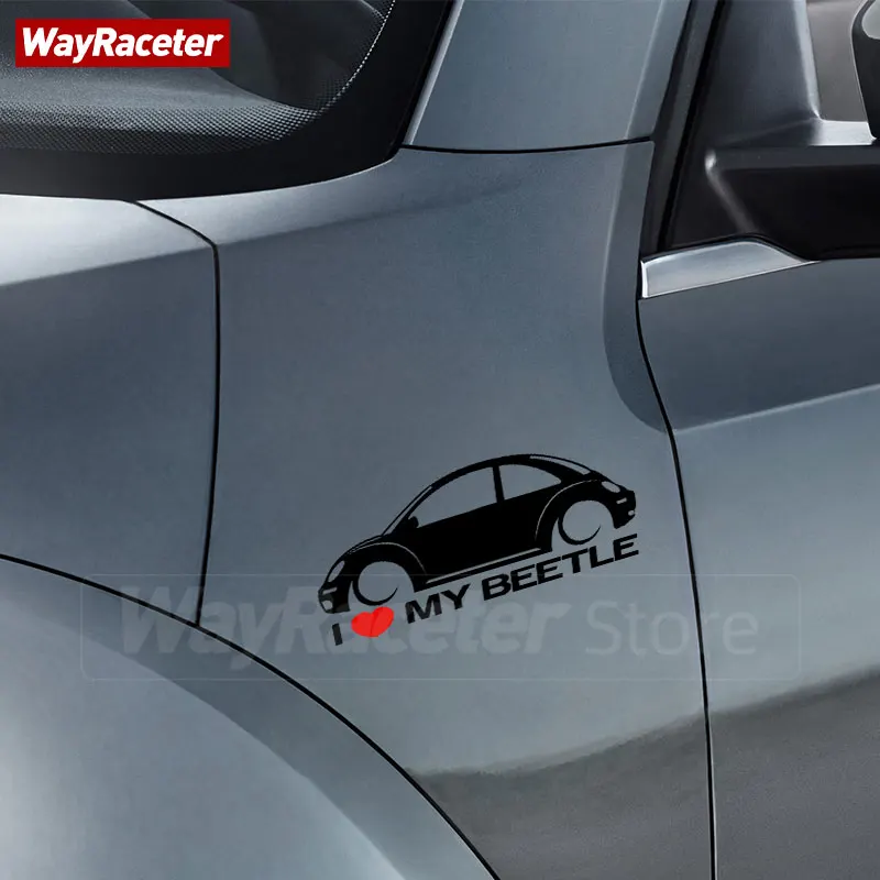 Yansıtıcı Araba Pencere Sticker Yaratıcı Komik gövde koruyucu Gövde Grafik Vinil Çıkartması VW Volkswagen Beetle Aksesuarları Görüntü  4
