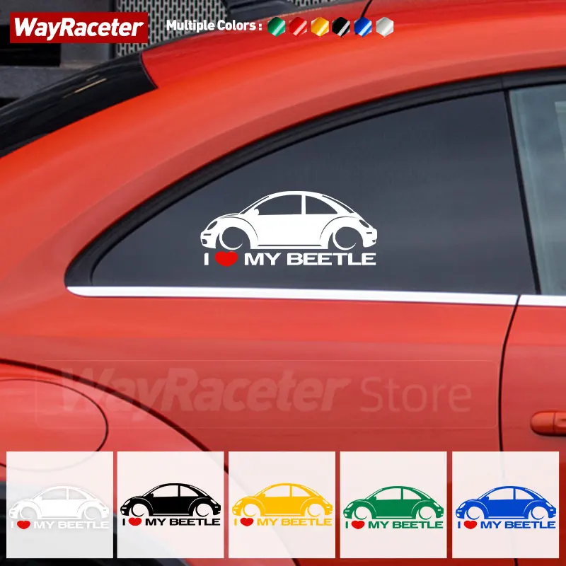 Yansıtıcı Araba Pencere Sticker Yaratıcı Komik gövde koruyucu Gövde Grafik Vinil Çıkartması VW Volkswagen Beetle Aksesuarları Görüntü  5