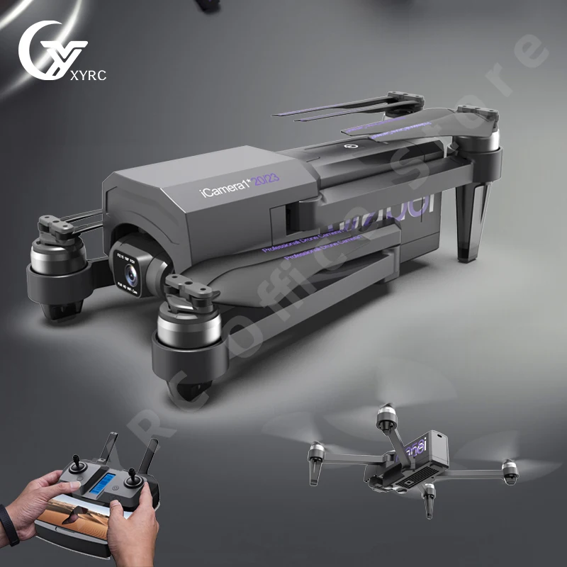 XYRC iCamera1 GPS Drone 4K Profesyonel HD Kamera 5G WıFı FPV 2-Axis Gimbal 30 Dakika 5KM RC Katlanabilir Quadcopter Vs F11 Pro Görüntü  1