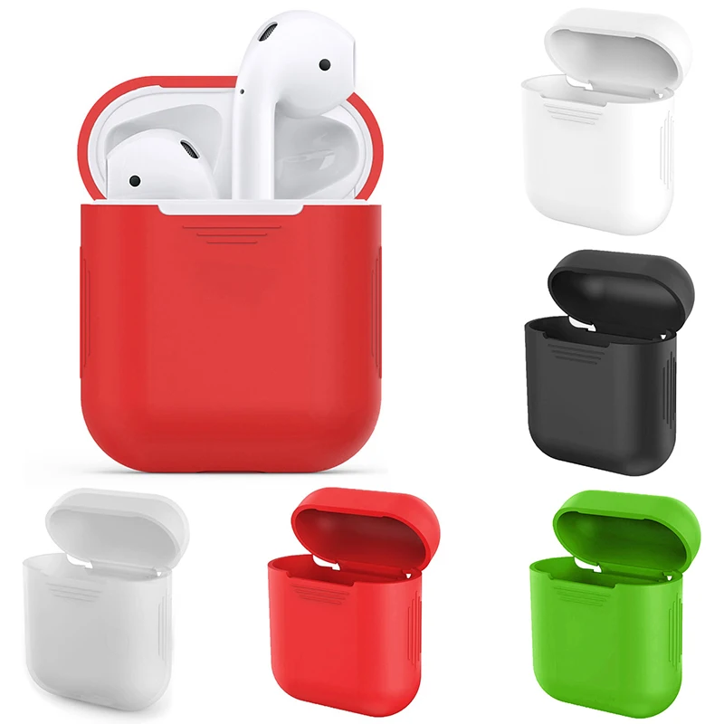 Silikon Kablosuz kulaklık kutusu AirPods İçin Koruyucu Kapak Cilt Aksesuarları Apple Airpods Şarj Kutusu Görüntü  1