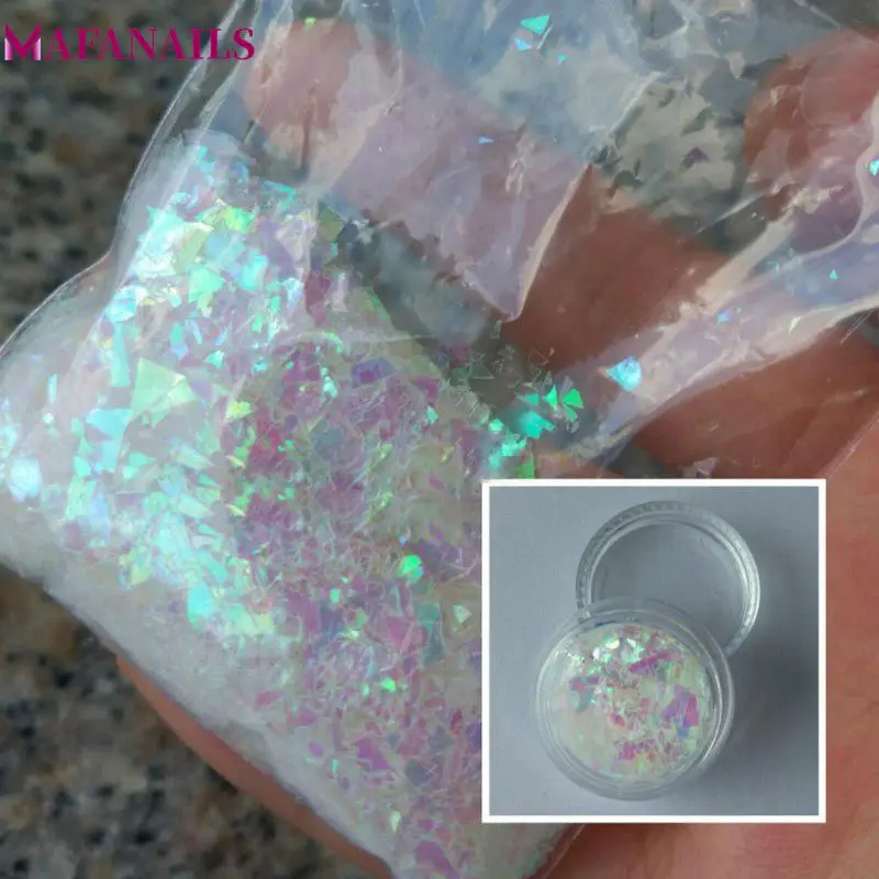 1 Torba (200 gram) Yanardöner Bukalemun Glitter Gevreği Toz 4 Renkler Şeffaf Holografik UV Jel Lehçe Nail Art Glitter PLA01# Görüntü  0