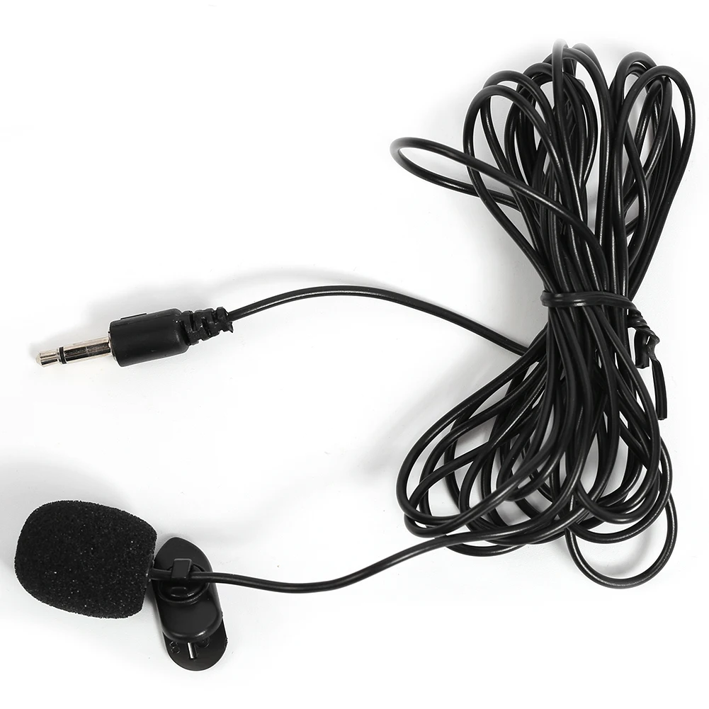 Araba Ses Mikrofon 3.5 mm Klip Jack Tak mikrofon Stereo Mini Kablolu Harici Mikrofon Oto DVD Radyo İçin 1.5 m Uzun Profesyoneller Görüntü  2