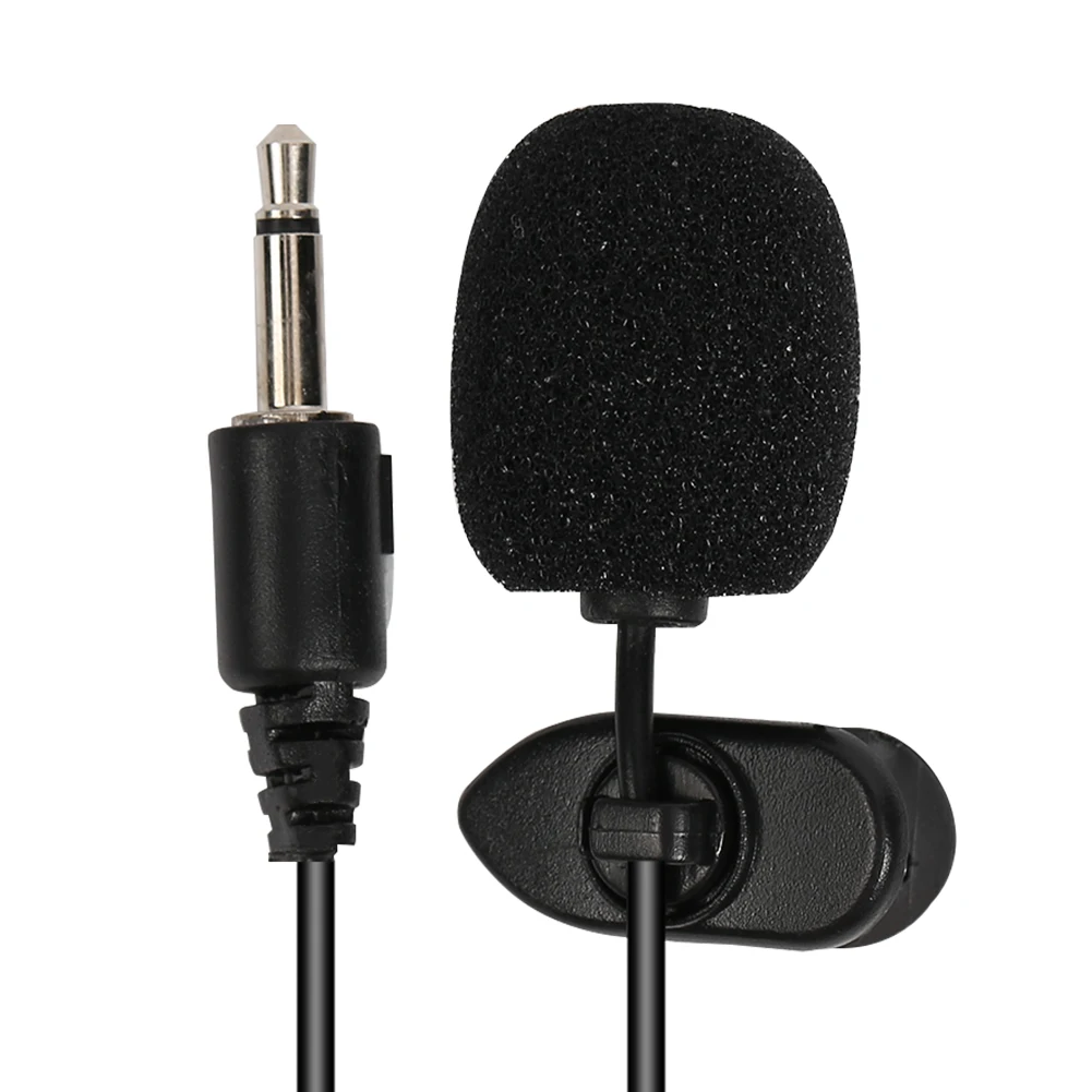 Araba Ses Mikrofon 3.5 mm Klip Jack Tak mikrofon Stereo Mini Kablolu Harici Mikrofon Oto DVD Radyo İçin 1.5 m Uzun Profesyoneller Görüntü  5