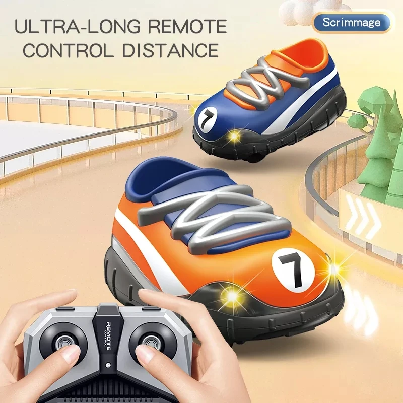 Son Teknoloji futbol RC araba 2.4 G radyo RC oyuncak araba spor iki yarış serin ışıkları ile RC futbol araba oyuncak noel hediyesi çocuk için Görüntü  2
