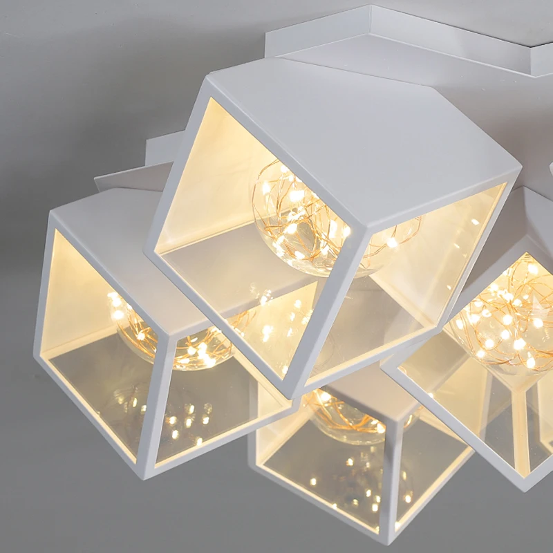 Modern LED Gypsophila tavan avize yatak odası oturma yemek odası kolye lamba parlaklık Deco asılı ışık yaratıcı tavan lambası Görüntü  1