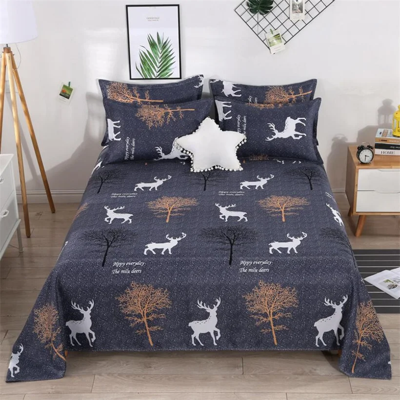 3 adet Yatak Setleri Düz Çarşaf Yastık Kılıfı ile Polyester yatak çarşafları Yumuşak Rahat Yatak Örtüsü Tek çift kişilik yatak Ev Tekstili Görüntü  1