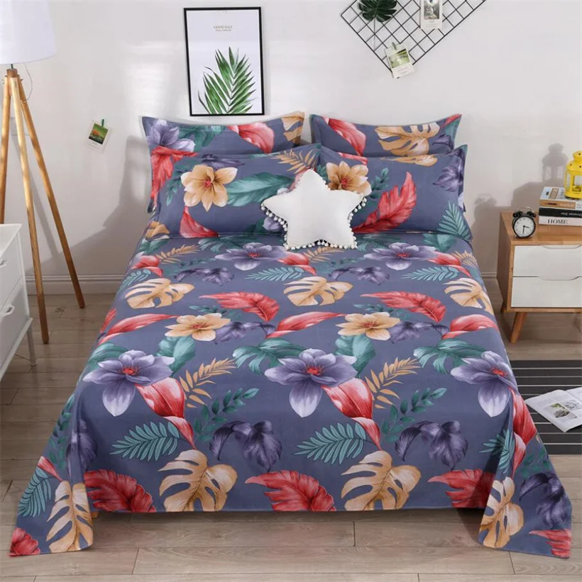 3 adet Yatak Setleri Düz Çarşaf Yastık Kılıfı ile Polyester yatak çarşafları Yumuşak Rahat Yatak Örtüsü Tek çift kişilik yatak Ev Tekstili Görüntü  5