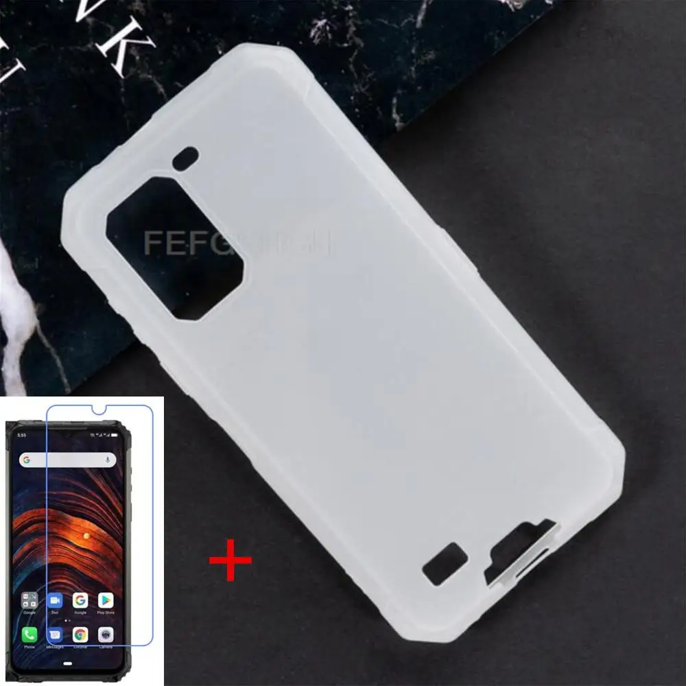 Anti-vurmak Yumuşak TPU telefon kılıfı Ulefone Zırh 7E Silikon Kapak Tampon Temperli Cam Ulefone Zırh 7 6.3 inç Görüntü  5