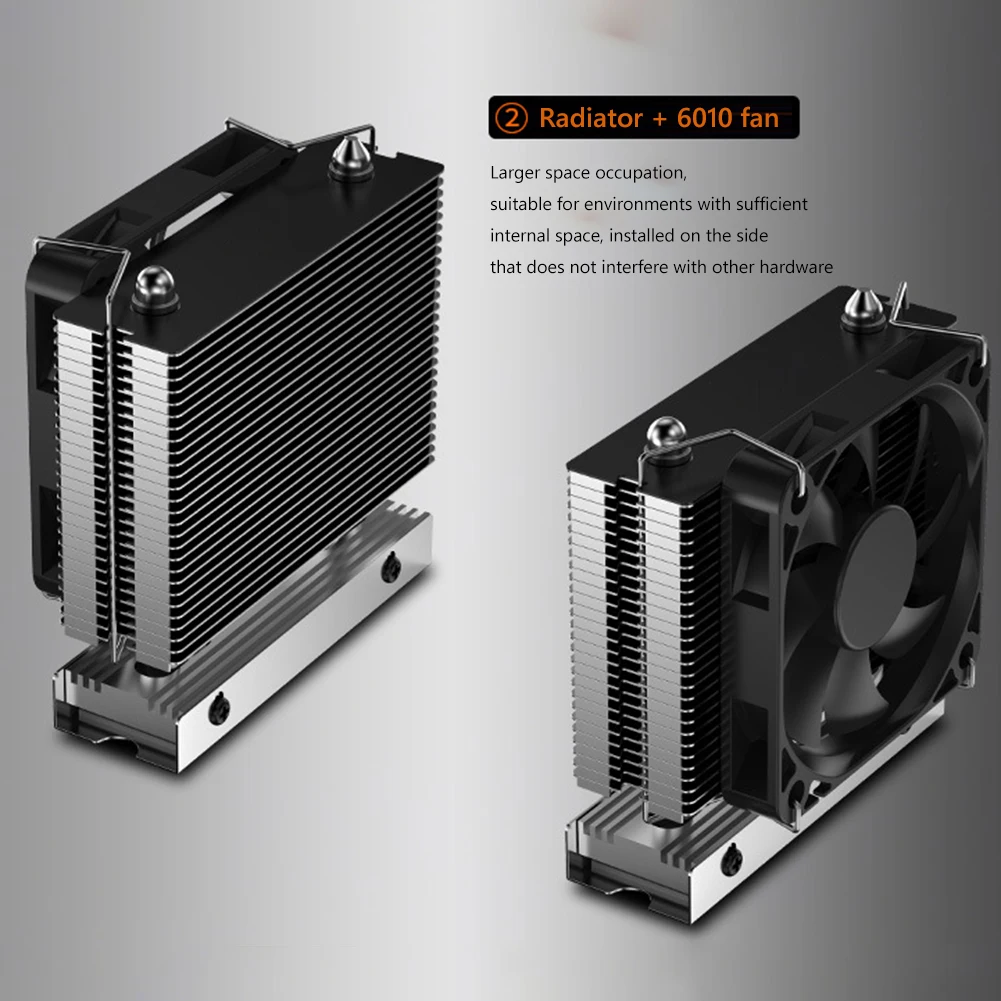 M2 2280 katı hal sabit disk ısı emici 6010 Fan SSD Radyatör PCI - E 4.0 / 5.0 Alüminyum soğutucu soğutma termal ped soğutucu Görüntü  2