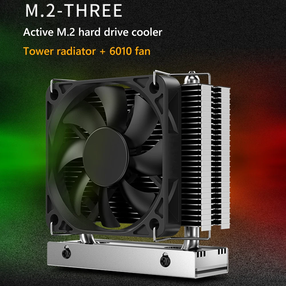 M2 2280 katı hal sabit disk ısı emici 6010 Fan SSD Radyatör PCI - E 4.0 / 5.0 Alüminyum soğutucu soğutma termal ped soğutucu Görüntü  5
